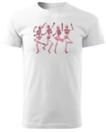 Halloweenowa Koszulka Unisex "Dancing Skeletons" – Wybierz Kolor!