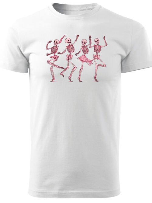 Halloweenowa Koszulka Unisex "Dancing Skeletons" – Wybierz Kolor!