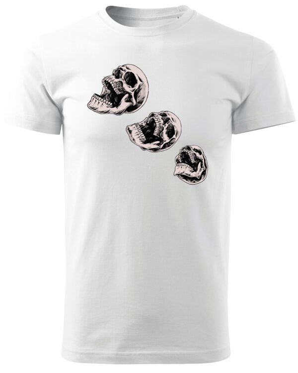 Halloweenowa Koszulka Unisex "Skull Trio" – Wybierz Kolor!