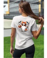 Halloweenowa Koszulka Unisex "Stylowy Duch" – Wybierz Kolor!
