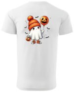 Halloweenowa Koszulka Unisex "Duch w Jesiennych Kwiatach" – Wybierz Kolor!