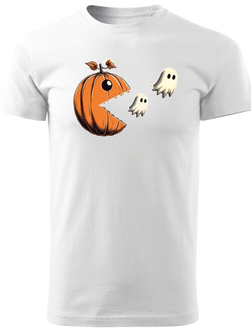 Halloweenowa Koszulka Unisex "Pac-Dynia i Duchy" – Wybierz Kolor!