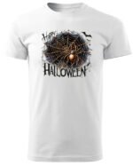 Halloweenowa Koszulka Unisex "Pajęczyna z Pająkiem" – Wybierz Kolor!