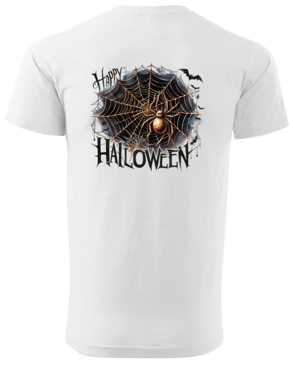 Halloweenowa Koszulka Unisex "Pajęczyna z Pająkiem" – Wybierz Kolor!