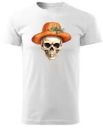 Halloweenowa Koszulka Unisex "Dynia i Czaszka" – Wybierz Kolor!