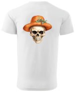 Halloweenowa Koszulka Unisex "Dynia i Czaszka" – Wybierz Kolor!