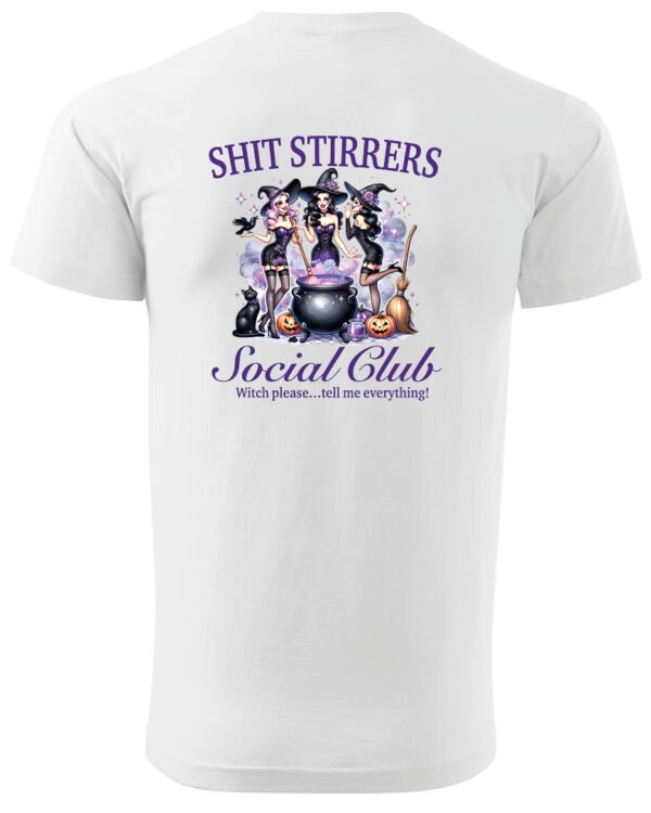 Halloweenowa Koszulka Unisex "Shit Stirrers Social Club" – Wybierz Kolor!