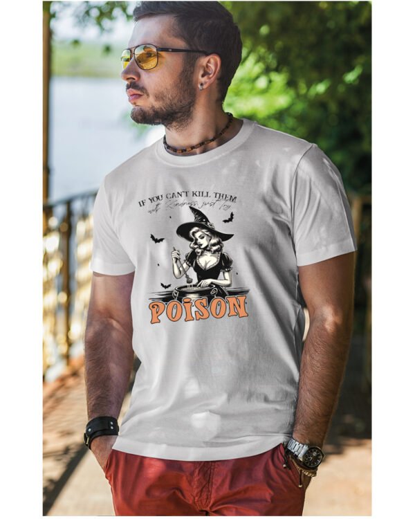 Halloweenowa Koszulka Unisex "Poison" – Wybierz Kolor!