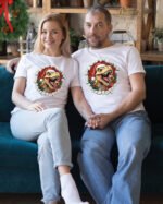 Świąteczna Koszulka “Dinozaur Święty Mikołaj”  – Unisex