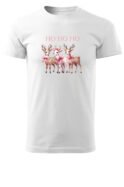 Świąteczna Koszulka “Ho Ho Ho – Renifery z Kokardami” – Unisex