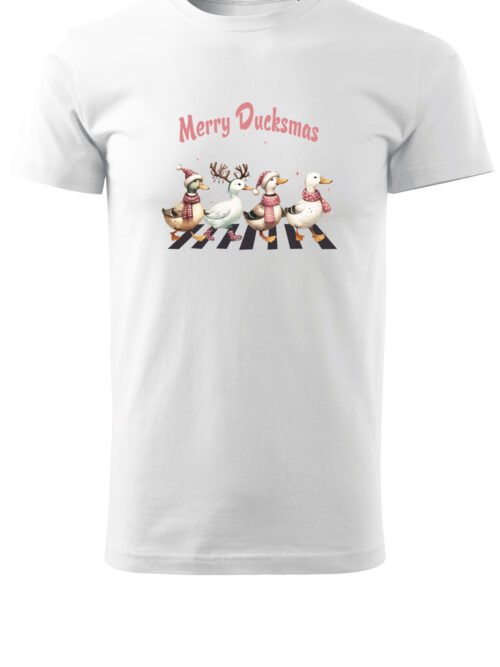 Świąteczna Koszulka “Merry Ducksmas – Świąteczne Kaczki”  – Unisex