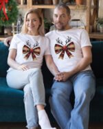 Świąteczna Koszulka “Kokarda Renifera” – Unisex