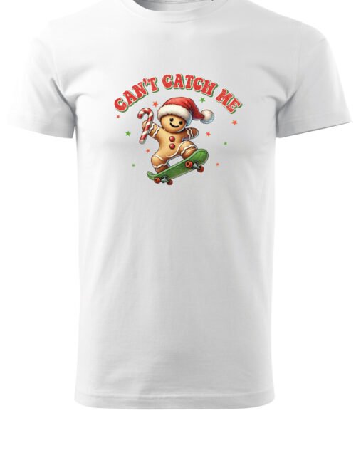Świąteczna Koszulka “Can't Catch Me – Świąteczny Pierniczek” – Unisex