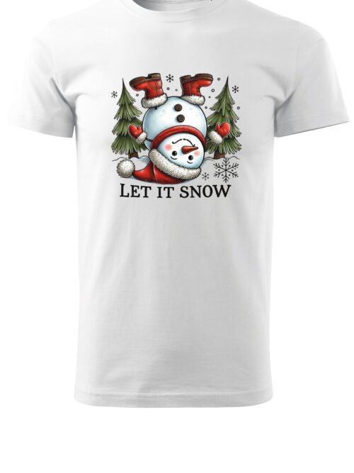 Świąteczna Koszulka “Let It Snow – Wesoły Bałwanek” – Unisex