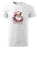Świąteczna Koszulka “Stylowy Święty Mikołaj – Merry Christmas” – Unisex
