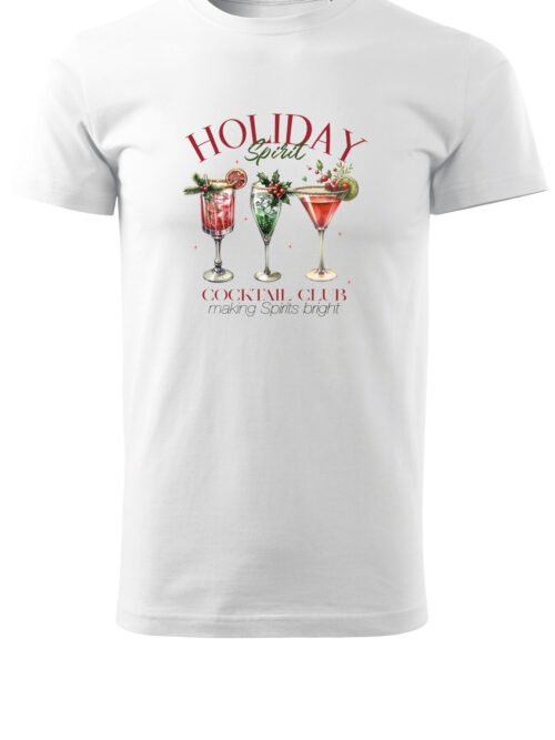 Świąteczna Koszulka “Holiday Spirit Cocktail Club” – Unisex