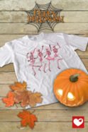 Halloweenowa Koszulka Unisex "Dancing Skeletons" – Wybierz Kolor!