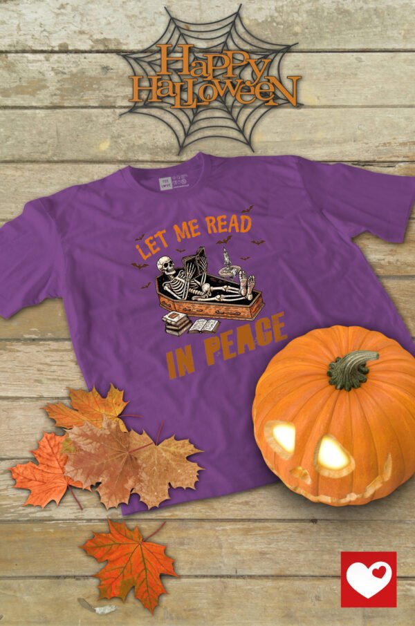 Halloweenowa Koszulka Dziecięca "Pozwól mi czytać w spokoju"  – Wybierz Kolor!