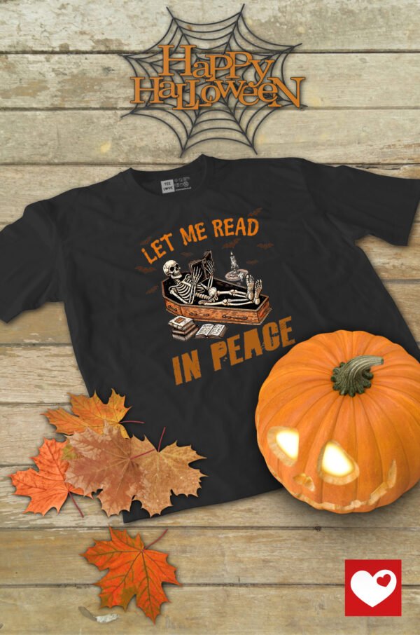 Halloweenowa Koszulka Dziecięca "Pozwól mi czytać w spokoju"  – Wybierz Kolor!