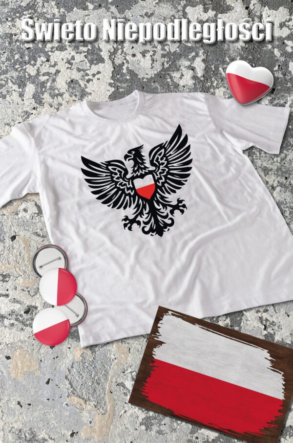 Patriotyczna Koszulka Unisex "Polski Orzeł" – symbol siły i wolności - Wybierz Kolor!