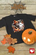 Halloweenowa Koszulka Unisex "Pies i Duch w Jesieni" – Wybierz Kolor!