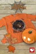 Halloweenowa Koszulka Unisex "Pajęczyna z Pająkiem" – Wybierz Kolor!