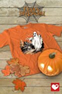 Halloweenowa Koszulka Unisex "Nawiedzony Duch" – Wybierz Kolor!