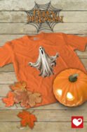 Halloweenowa Koszulka Dziecięca "Klasyczny duch" – Wybierz Kolor!