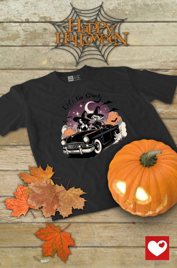 Halloweenowa Koszulka Unisex "Let's Go Ghouls" – Wybierz Kolor!