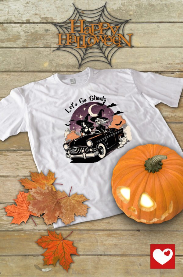 Halloweenowa Koszulka Unisex "Let's Go Ghouls" – Wybierz Kolor!