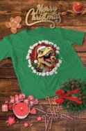 Świąteczna Koszulka “Dinozaur Święty Mikołaj”  – Unisex