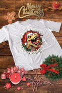 Świąteczna Koszulka “Dinozaur Święty Mikołaj”  – Unisex