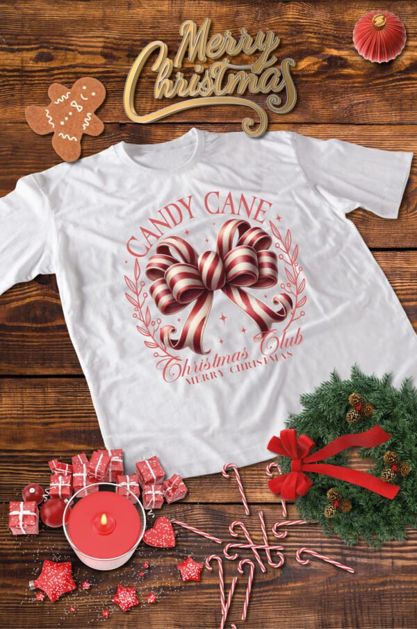 Świąteczna Koszulka Dziecięca “Klub Świątecznych Lizaków – Candy Cane”