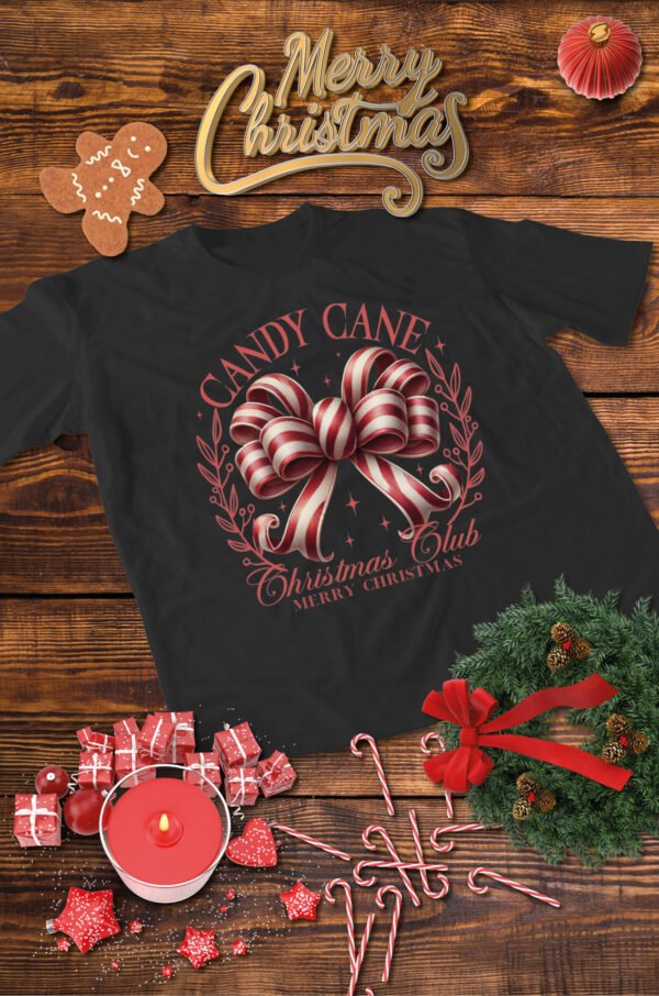 Świąteczna Koszulka Dziecięca “Klub Świątecznych Lizaków – Candy Cane”