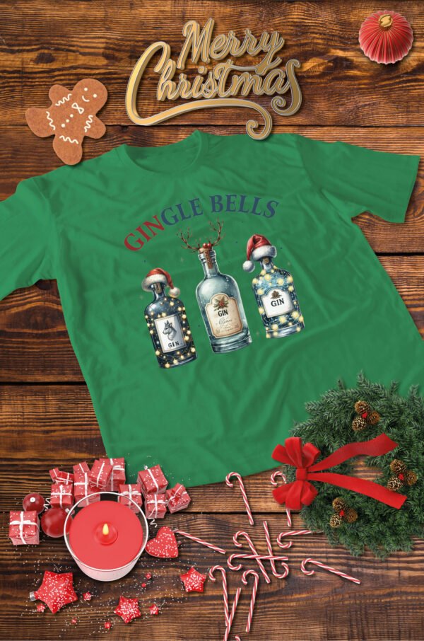 Świąteczna Koszulka “Gingle Bells – Ginowa Radość” – Unisex