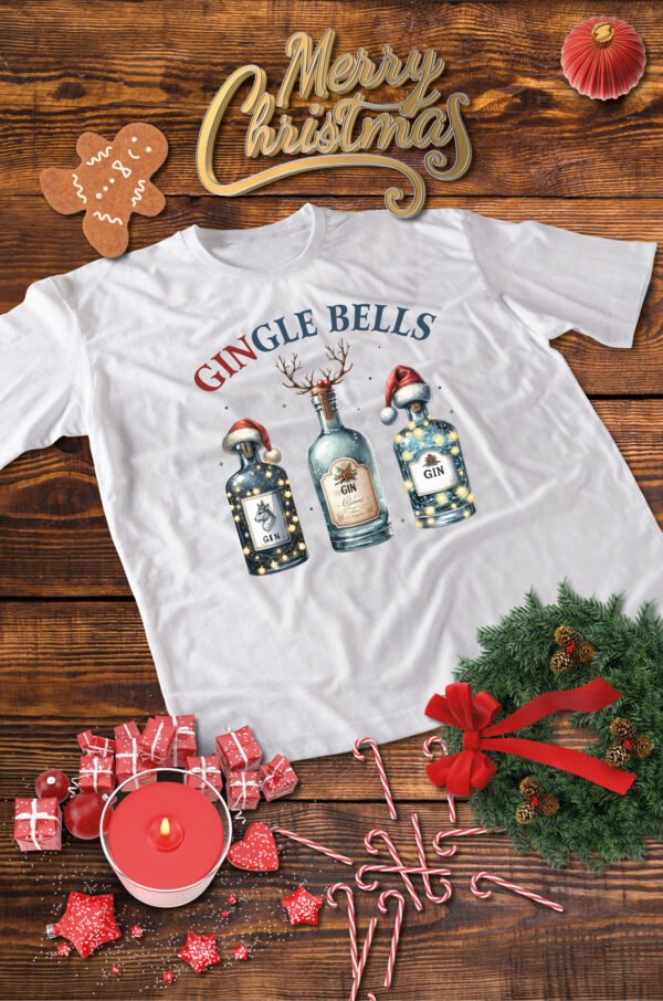 Świąteczna Koszulka “Gingle Bells – Ginowa Radość” – Unisex