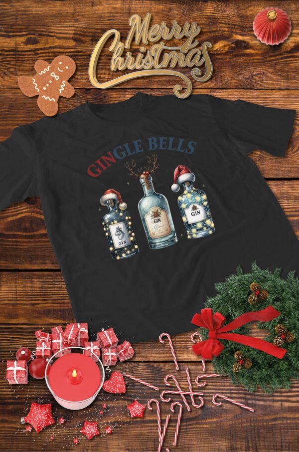 Świąteczna Koszulka “Gingle Bells – Ginowa Radość” – Unisex