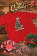 Świąteczna Koszulka “It’s That Time Again – Kot na Choince” – Unisex