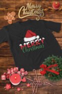 Świąteczna Koszulka “Merry Christmas – Czapka Mikołaja” – Unisex