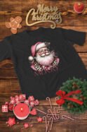 Świąteczna Koszulka “Stylowy Święty Mikołaj – Merry Christmas” – Unisex