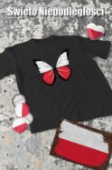 Patriotyczna Koszulka Unisex "Polski Motyl wolności" – Wybierz Kolor!