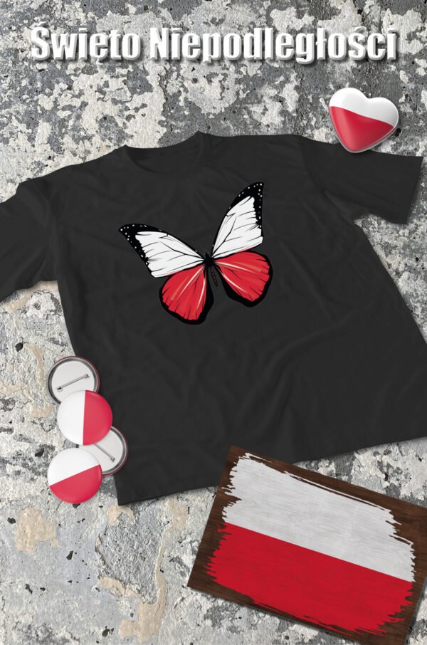 Patriotyczna Koszulka Unisex "Polski Motyl wolności" – Wybierz Kolor!