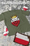 Patriotyczna Koszulka Unisex "Polski Królewski Wilk" – Wybierz Kolor!