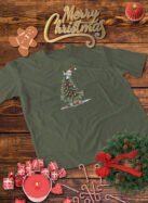 Świąteczna Koszulka “It’s That Time Again – Kot na Choince” – Unisex