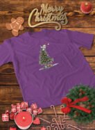 Świąteczna Koszulka “It’s That Time Again – Kot na Choince” – Unisex