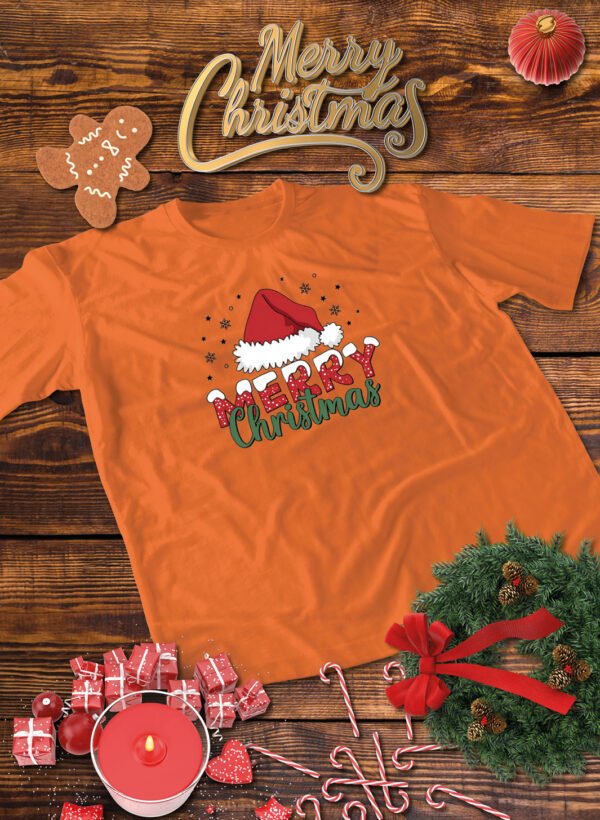 Świąteczna Koszulka “Merry Christmas – Czapka Mikołaja” – Unisex