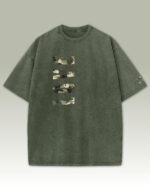 LIM 010 Tshirt OVS OLD Khaki Koszulka oversize khaki LOVE