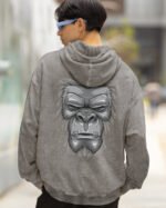 Bluza oversize z kapturem <br>Goryl - efekt sprania