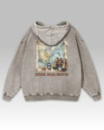 Bluza oversize z kapturem <br>Explore, Dream, Discover - efekt sprania