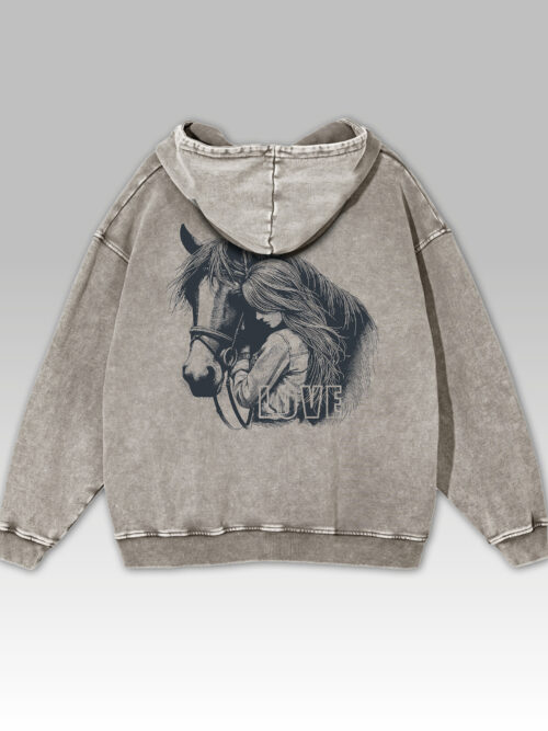 Bluza oversize z kapturem Love for Horses